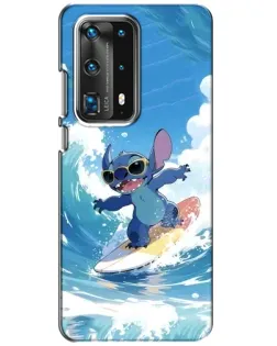 Чехол для Huawei P40 с картинкой «Стич на волне»