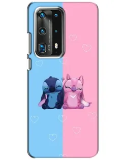 Чехол для Huawei P40 с картинкой «Stitch и Angel Love»