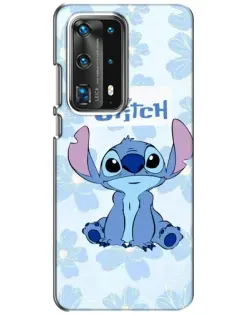 Чехол для Huawei P40 с картинкой «Stitch среди цветов»