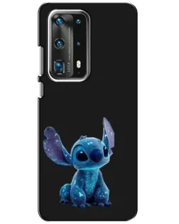 Чехол для Huawei P40 с картинкой «Стич на черном»