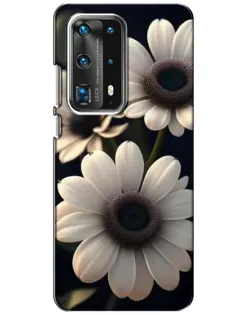 Чехол для Huawei P40 с картинкой «Белые маргаритки макро»