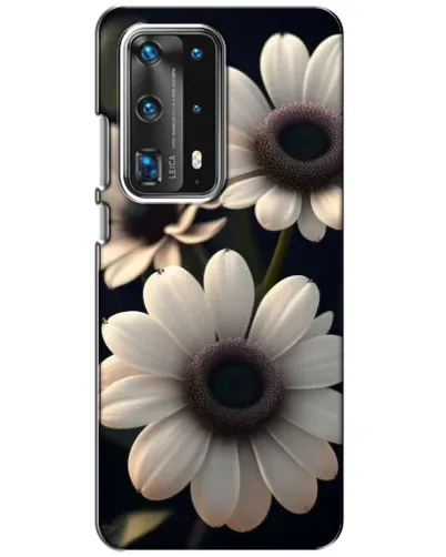 Чехол для Huawei P40 с картинкой «Белые маргаритки макро»