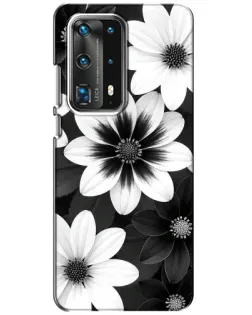 Чехол для Huawei P40 с картинкой «Монохромные астры»