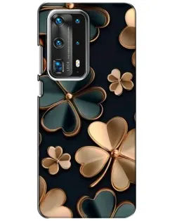 Чехол для Huawei P40 с картинкой «Клевер в золоте»