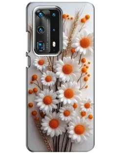 Чехол для Huawei P40 с картинкой «Белые сухоцветы»