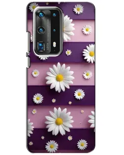 Чехол для Huawei P40 с картинкой «Ромашки на фиолетовом»