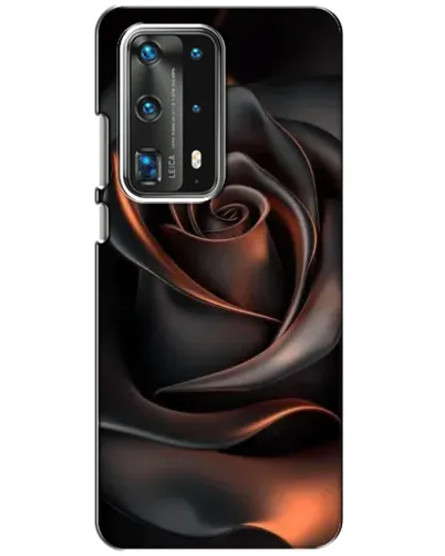 Чехол для Huawei P40 с картинкой «Шелковая черная роза»