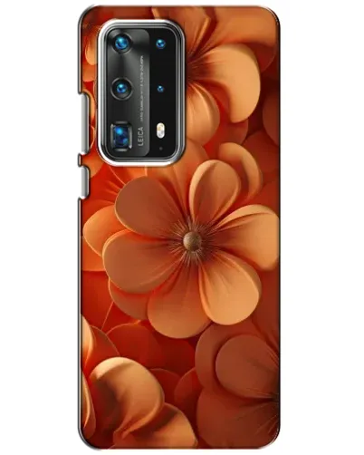 Чехол для Huawei P40 с картинкой «Оранжевый макро цветок»