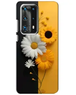 Чехол для Huawei P40 с картинкой «Подсолнух и ромашка»