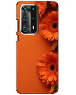Чехол для Huawei P40 с картинкой «Оранжевые герберы»
