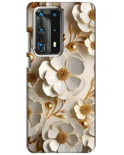 Чехол для Huawei P40 с картинкой «Белие бумажние  цвети»