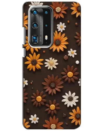 Чехол для Huawei P40 с картинкой «Узор из маленьких подсолнухов»