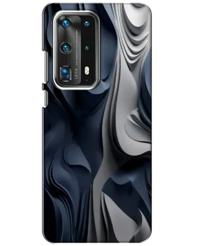 Чехол для Huawei P40 с картинкой «Объемные синие складки»