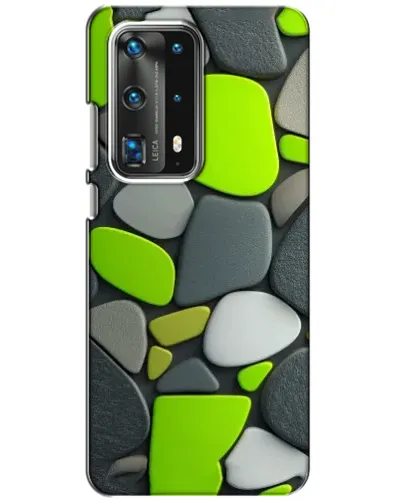 Чехол для Huawei P40 с картинкой «Яркая неоновая галька»