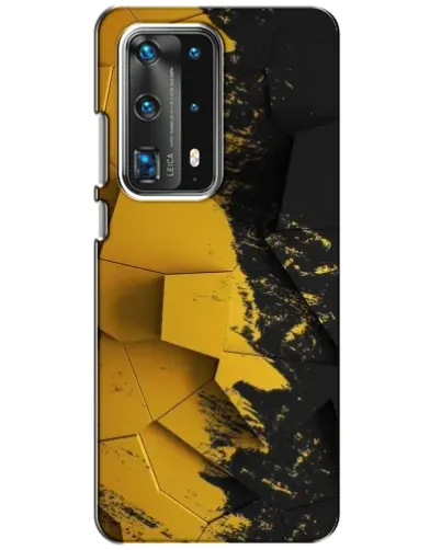 Чехол для Huawei P40 с картинкой «Золотые осколки геометрии»