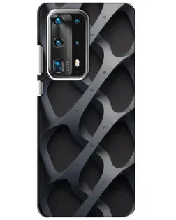 Чехол для Huawei P40 с картинкой «Объемное серое плетение»