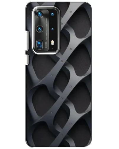 Чехол для Huawei P40 с картинкой «Объемное серое плетение»