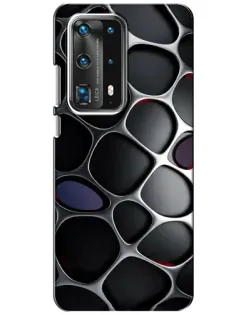 Чехол для Huawei P40 с картинкой «Объемная темная решетка»