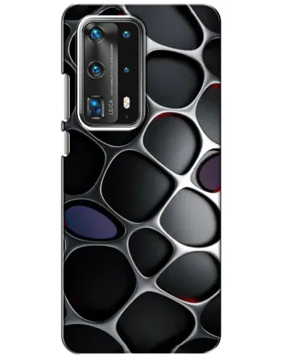 Чехол для Huawei P40 с картинкой «Объемная темная решетка»