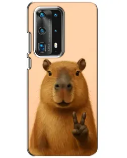 Чехол для Huawei P40 с картинкой «Капибара виктория»