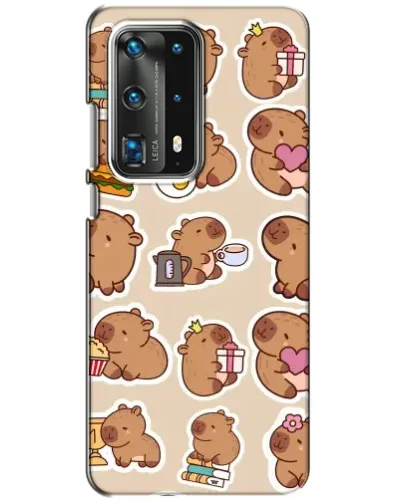 Чехол для Huawei P40 с картинкой «Капибары паттерн»
