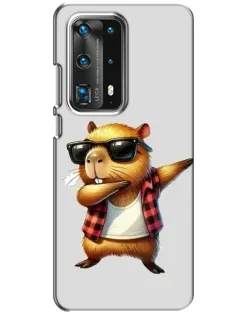Чехол для Huawei P40 с картинкой «Капибара рэпер даб»