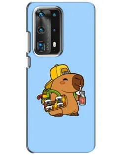 Чехол для Huawei P40 с картинкой «Капибара на скейте»