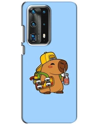 Чехол для Huawei P40 с картинкой «Капибара на скейте»