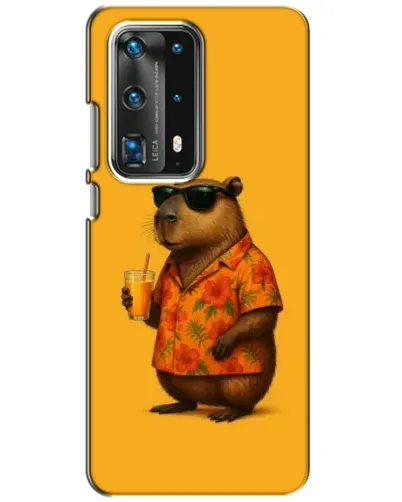 Чехол для Huawei P40 с картинкой «Капибара на отдыхе»