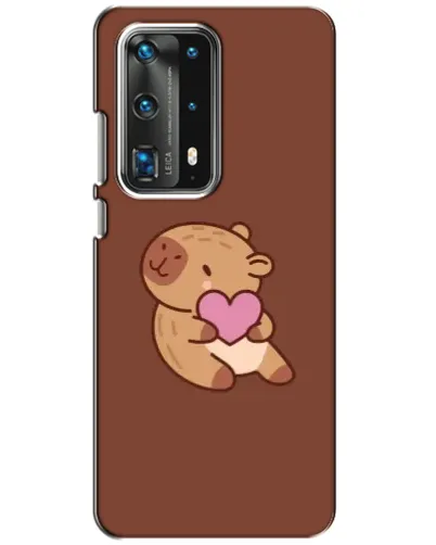 Чехол для Huawei P40 с картинкой «Капибара с сердцем»