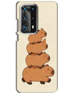 Чехол для Huawei P40 с картинкой «Башня из капибар»