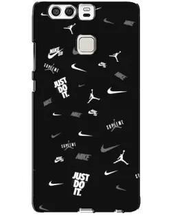 Чехол для Huawei P9 с картинкой «Nike Black Pattern»