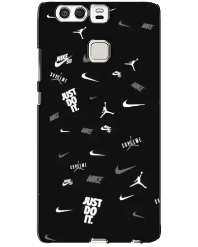 Чехол для Huawei P9 с картинкой «Nike Black Pattern»