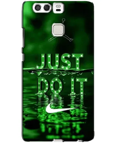 Чехол для Huawei P9 с картинкой «Зеленый неоновый Nike»