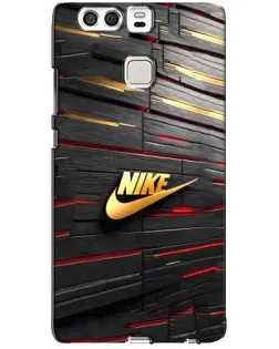 Чехол для Huawei P9 с картинкой «Золотой Nike на металле»