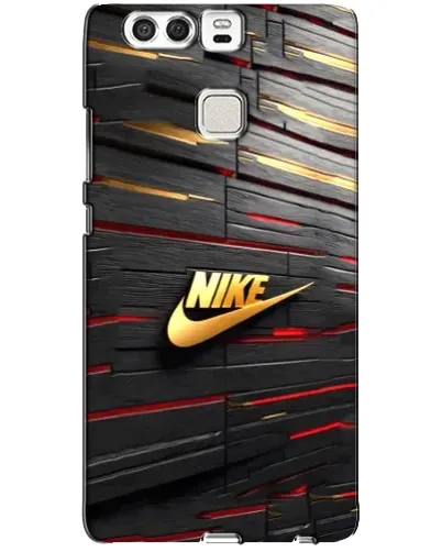 Чехол для Huawei P9 с картинкой «Золотой Nike на металле»