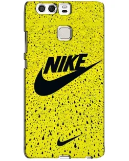 Чехол для Huawei P9 с картинкой «Желтый текстурный Nike»