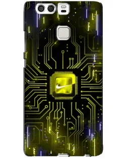 Чехол для Huawei P9 с картинкой «Nike — золотая искра»