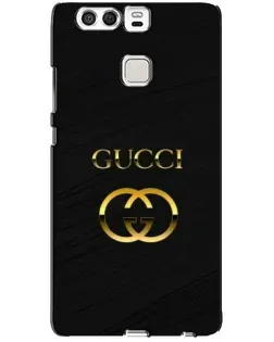 Чехол для Huawei P9 с картинкой «Золотой логотип Gucci»