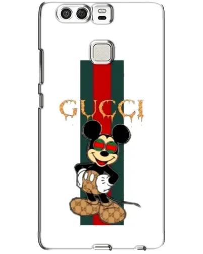 Чехол для Huawei P9 с картинкой «Микки Маус Gucci — полосы»
