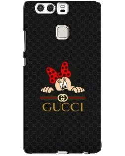 Чехол для Huawei P9 с картинкой «Минни Маус Gucci — черный»