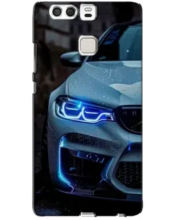 Чехол для Huawei P9 с картинкой «Взгляд BMW с синими фарами»