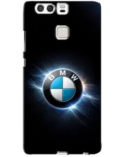 Чехол для Huawei P9 с картинкой «BMW — неоновое сияние»