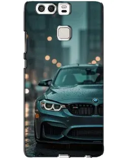 Чехол для Huawei P9 с картинкой «BMW в огнях города»