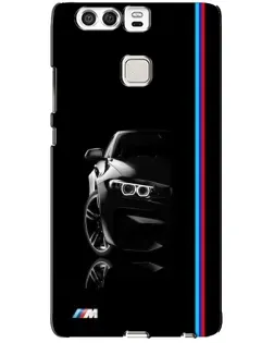 Чехол для Huawei P9 с картинкой «Силуэт BMW в темноте»