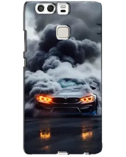 Чехол для Huawei P9 с картинкой «BMW в дыму»