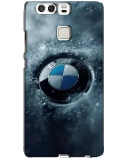 Чехол для Huawei P9 с картинкой «Логотип BMW — лед»