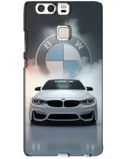 Чехол для Huawei P9 с картинкой «BMW в белом дыму»