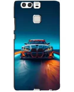Чехол для Huawei P9 с картинкой «BMW — огни неона»
