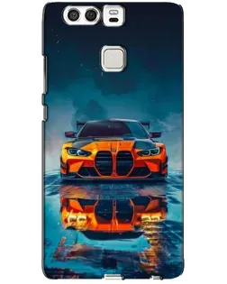 Чехол для Huawei P9 с картинкой «BMW — золотая эмблема»